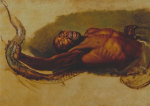 Man Struggling with a Boa Constrictor, Study for Liboya Serpent Seizing its Prey by James Ward